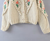 Contrast Handicraft Single-breasted Sweaters Cardigans - UnikWe Boutique